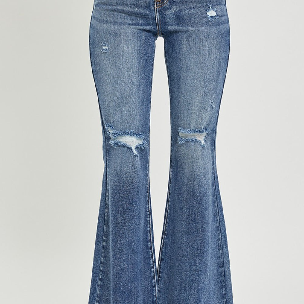 
                      
                        RISEN High Waist Distressed Fare Jeans
                      
                    