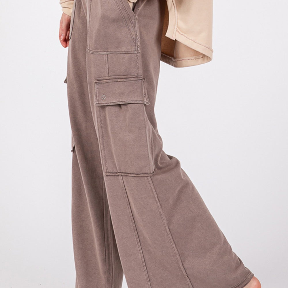 
                      
                        Knit Terry Mineral Wash Wide Leg Pants
                      
                    