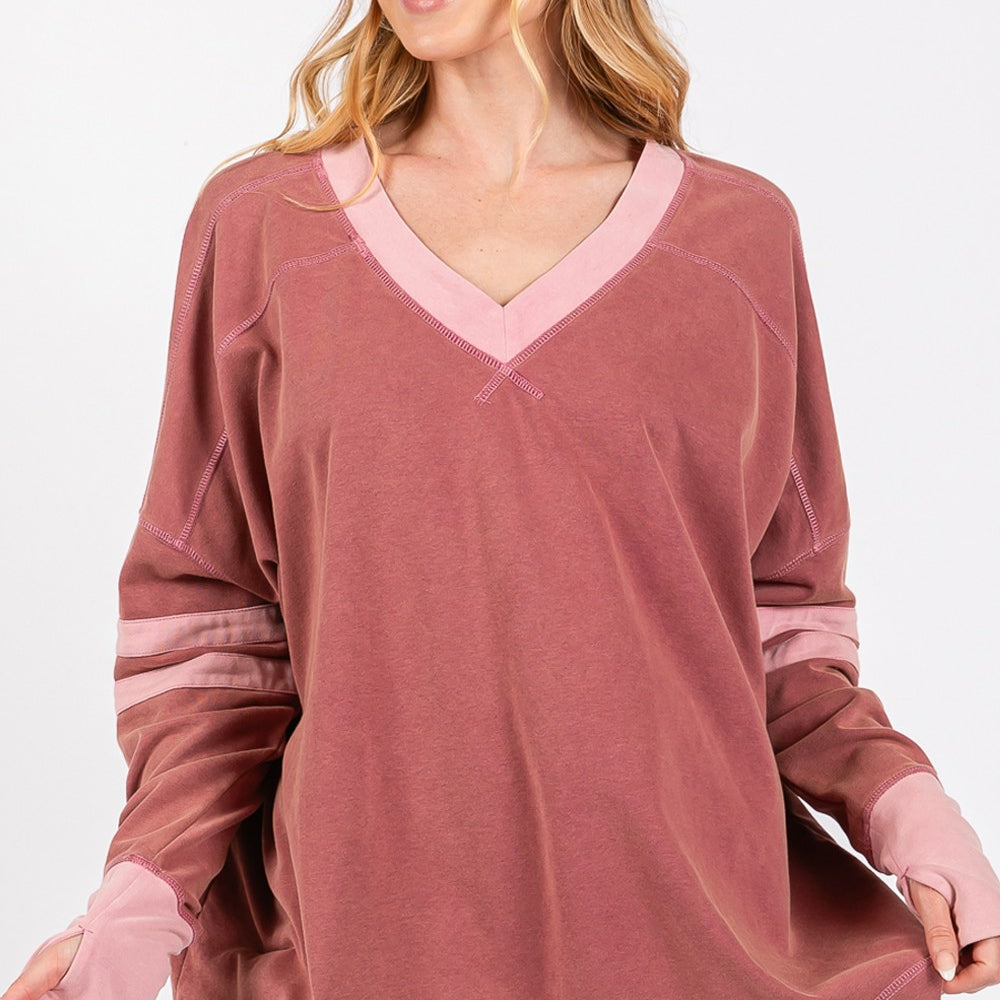 
                      
                        Mineral Wash Side Slit Contrast T-Shirt
                      
                    