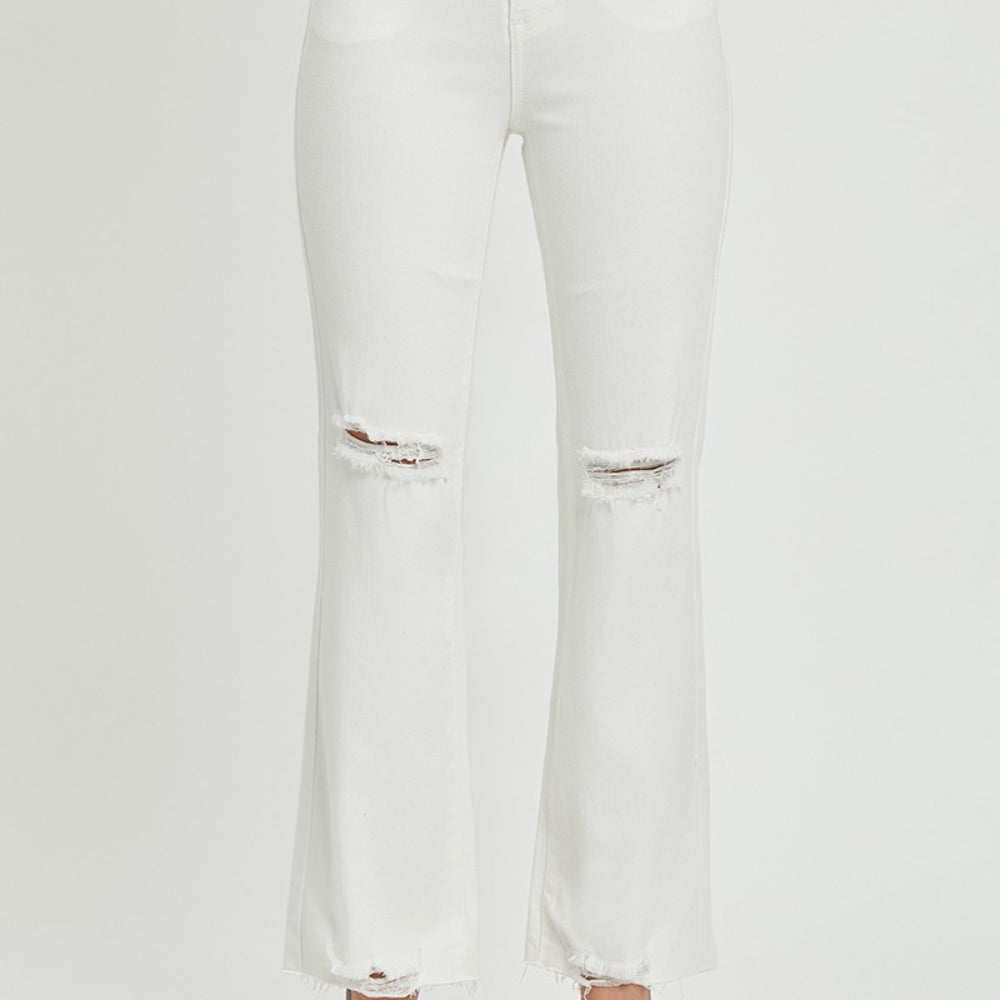 
                      
                        RISEN High Rise Button Fly Straight Ankle Jeans
                      
                    