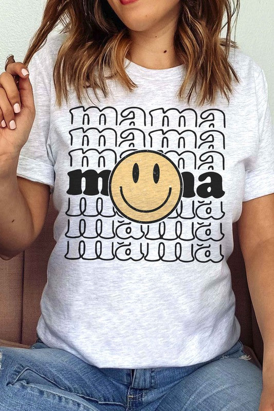 MAMA HAPPY FACE Graphic Tee