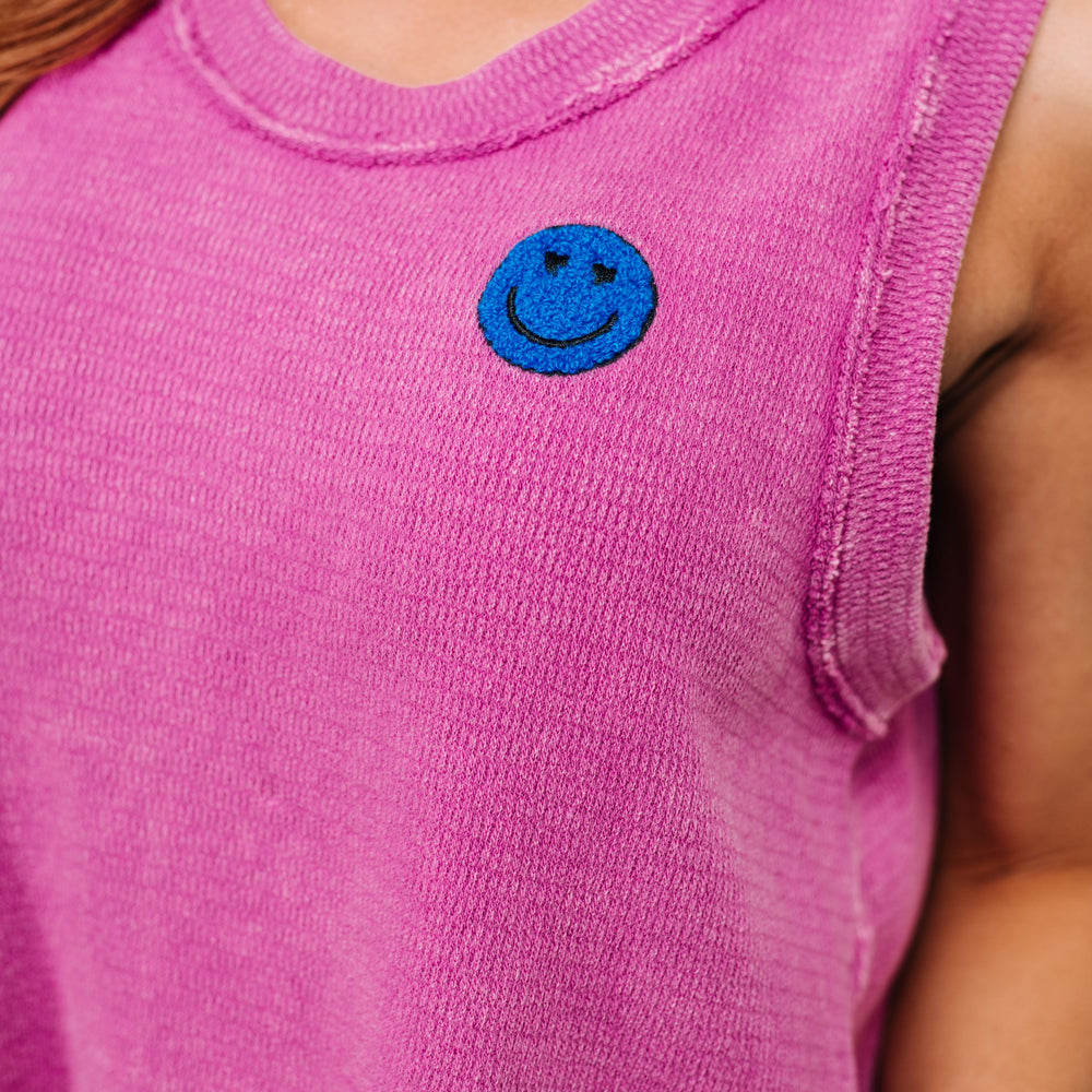 
                      
                        A Few of My Favorite Things Round Neck Tank in Fuchsia
                      
                    