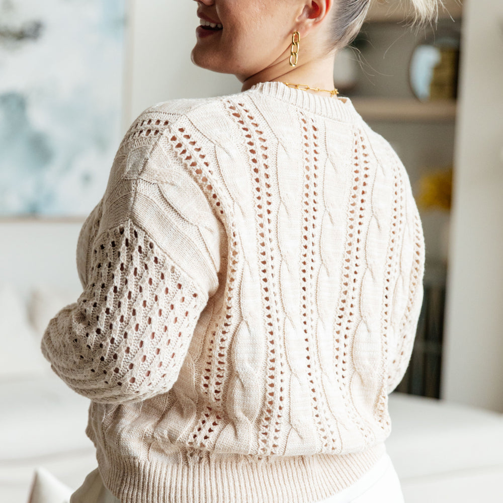 
                      
                        A Note of Thanks Cable Knit Sweater
                      
                    