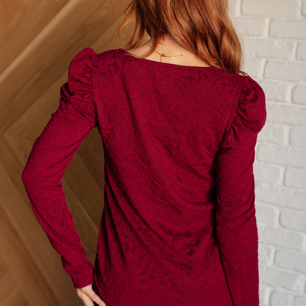 
                      
                        Ask A Question Ruched Sleeve Top
                      
                    