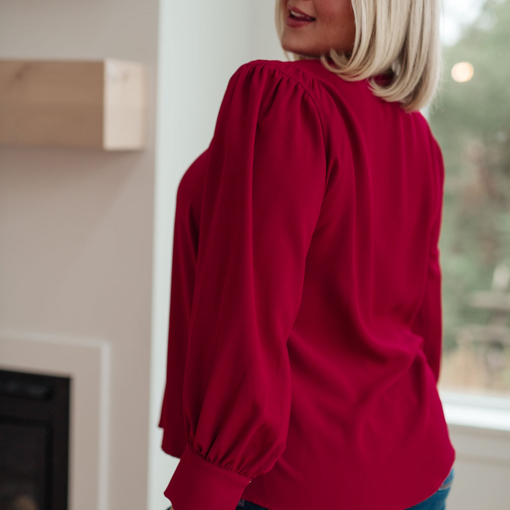 
                      
                        Back in Business V-Neck Blouse
                      
                    