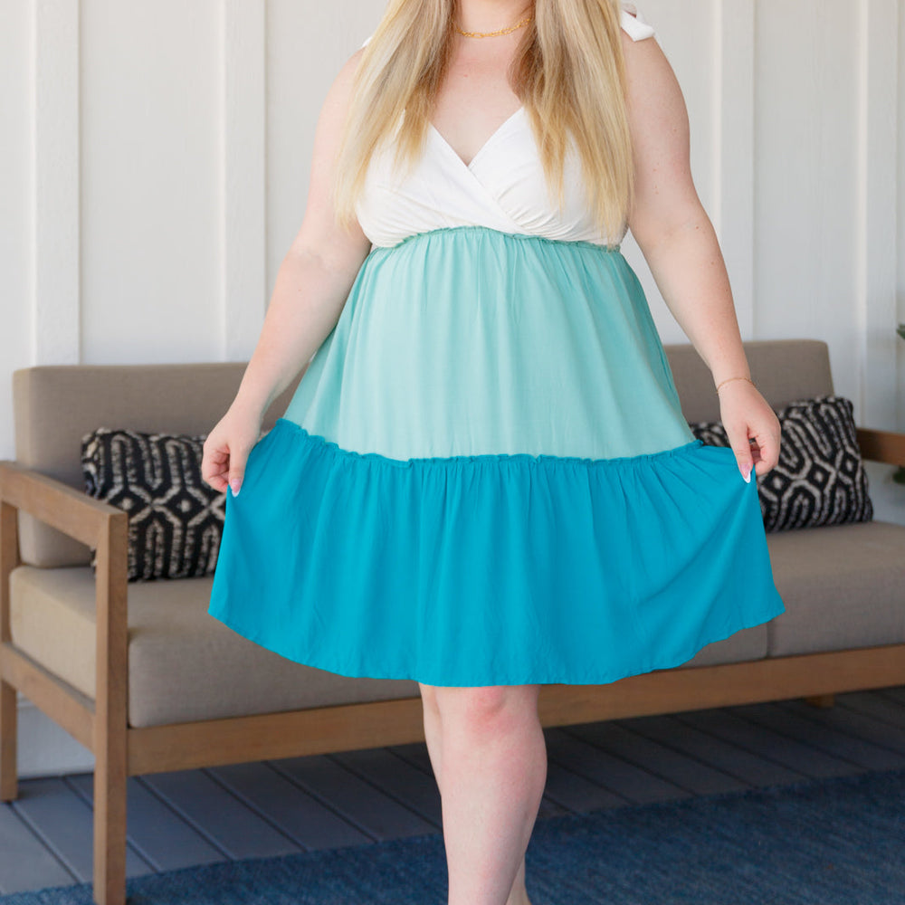 Blue Skies Tiered Dress