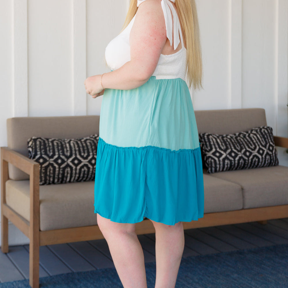 
                      
                        Blue Skies Tiered Dress
                      
                    