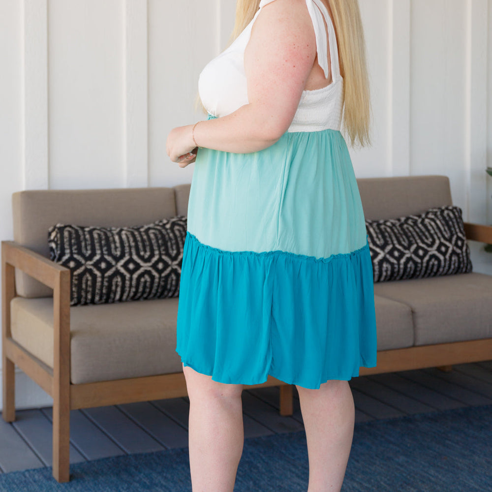 
                      
                        Blue Skies Tiered Dress
                      
                    