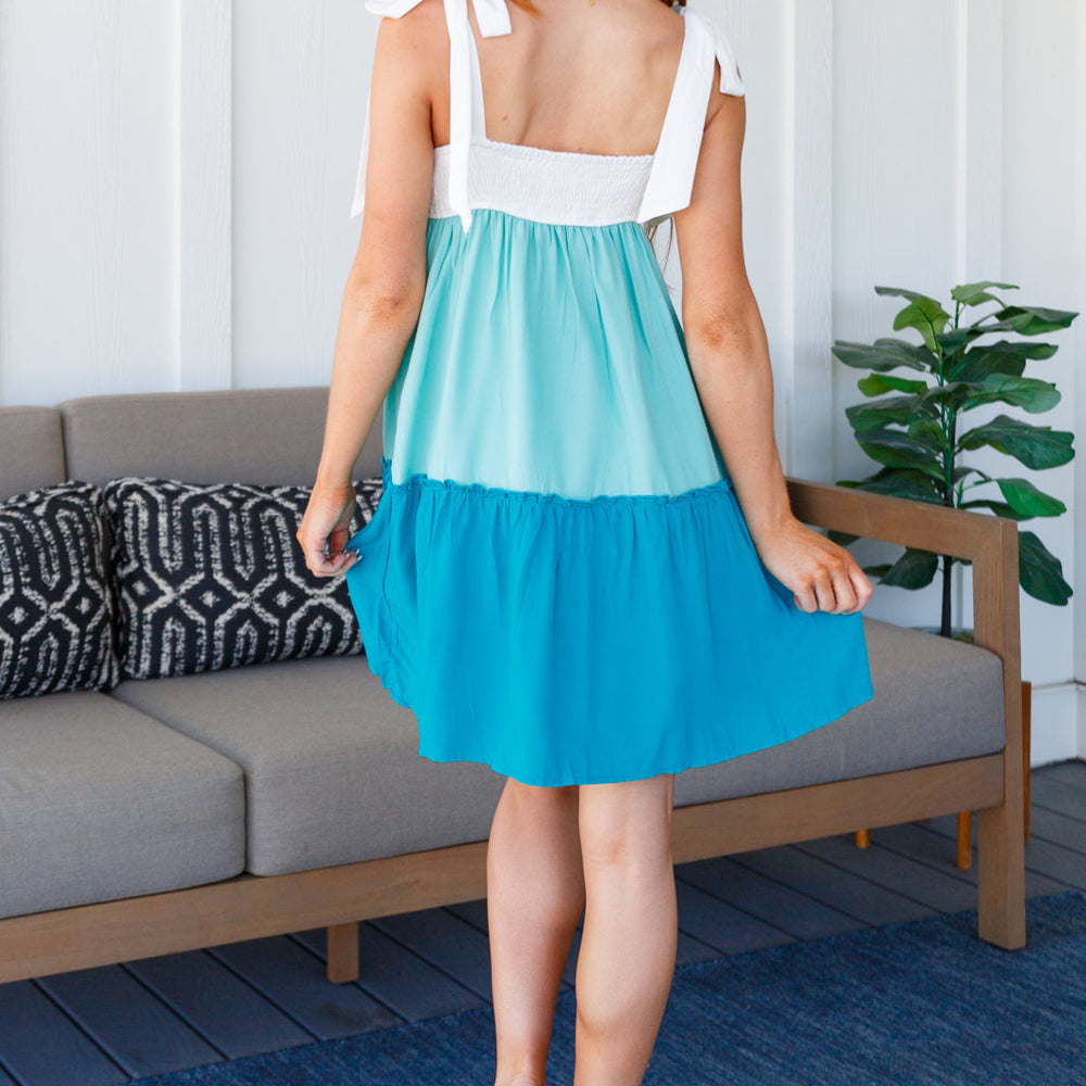 
                      
                        Blue Skies Tiered Dress
                      
                    