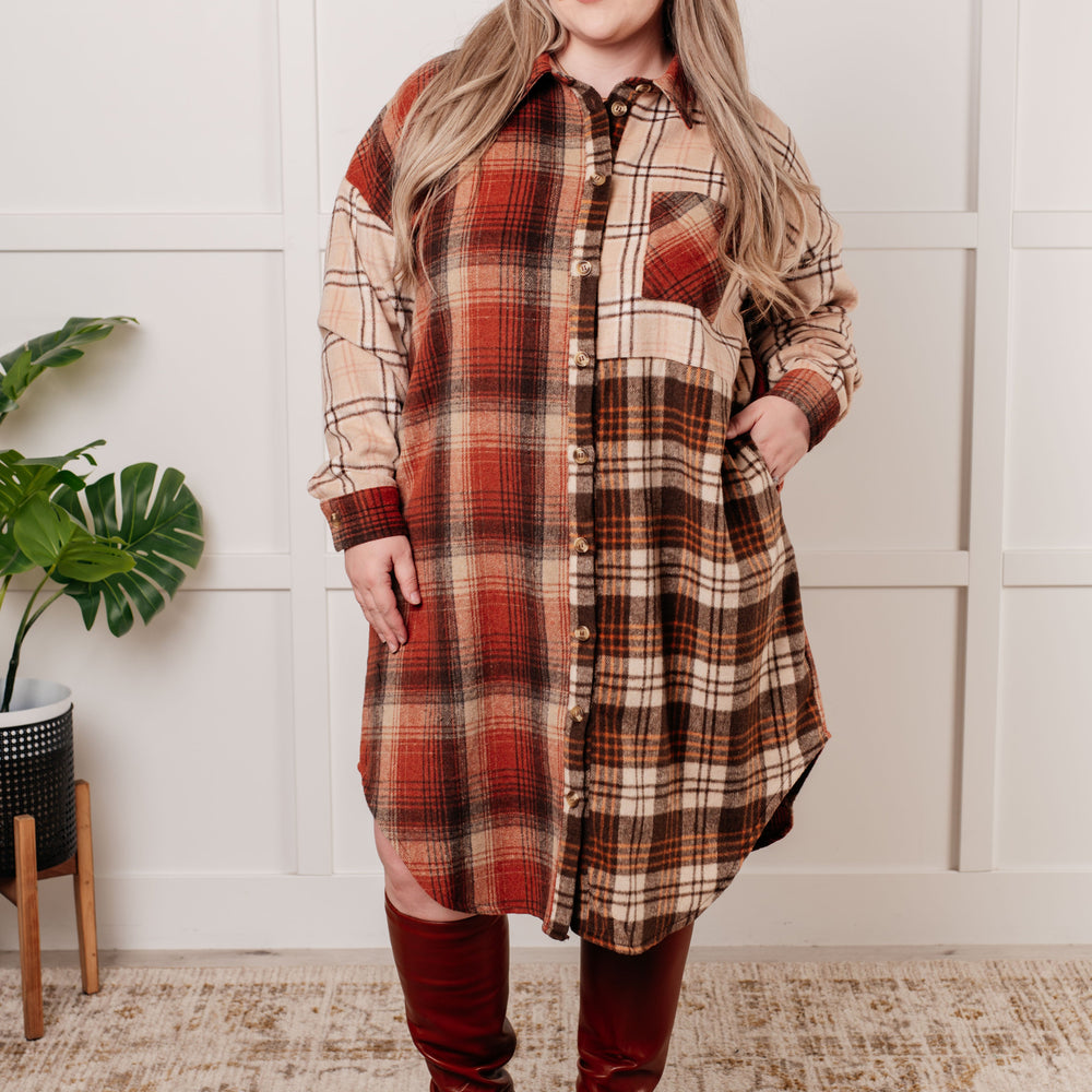 Cabin Fever Flannel Plaid Oversized Shacket