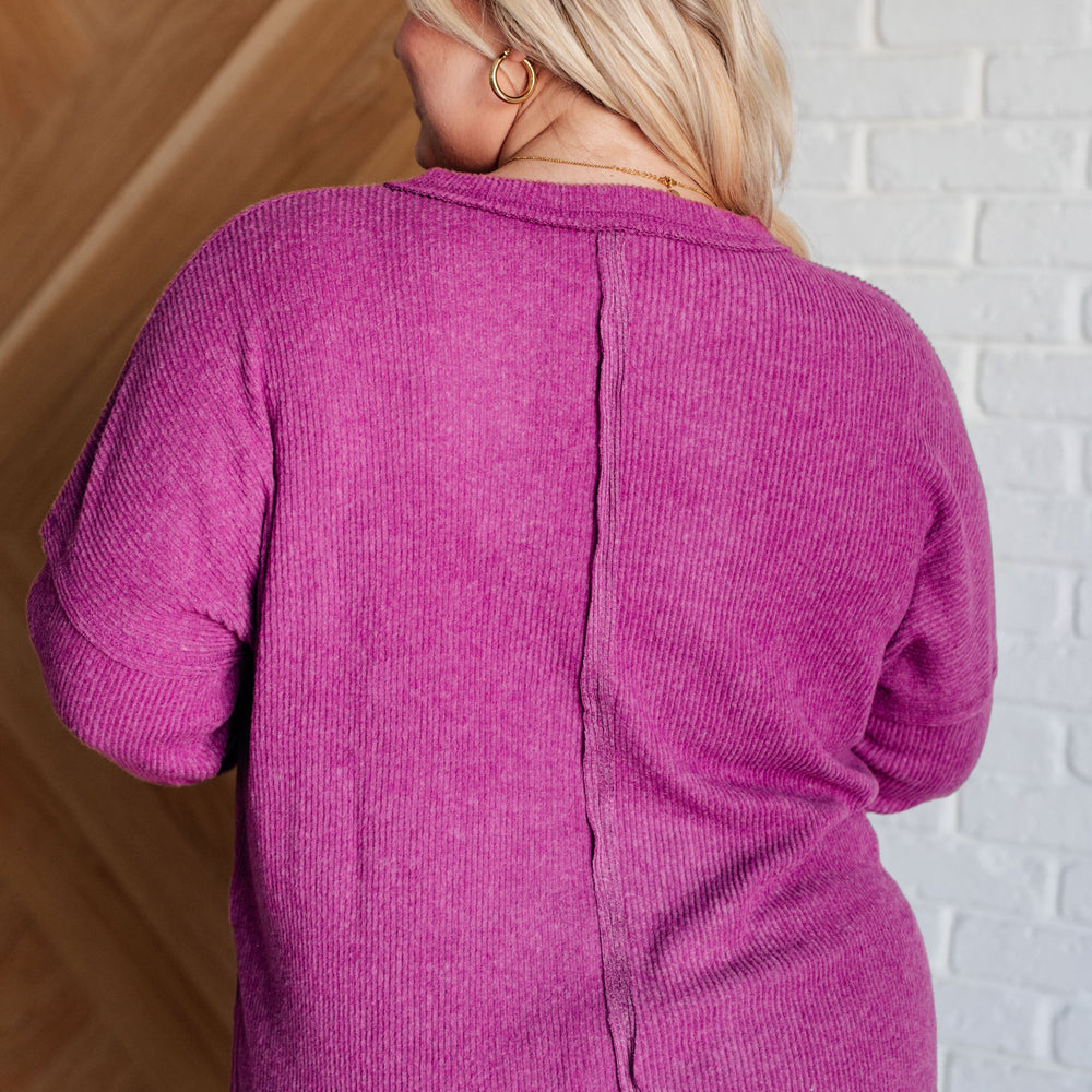 
                      
                        Casual Tuesday Ribbed Knit Sweater in Light Plum
                      
                    