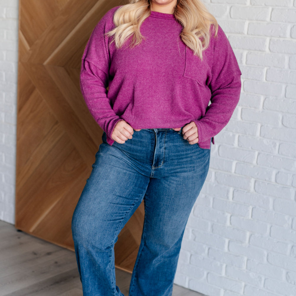 
                      
                        Casual Tuesday Ribbed Knit Sweater in Light Plum
                      
                    