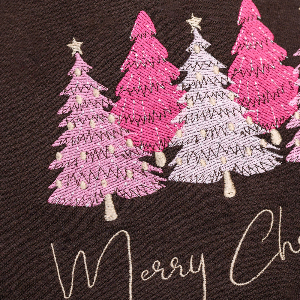 PREORDER: Merry Trees Embroidered Sweatshirt