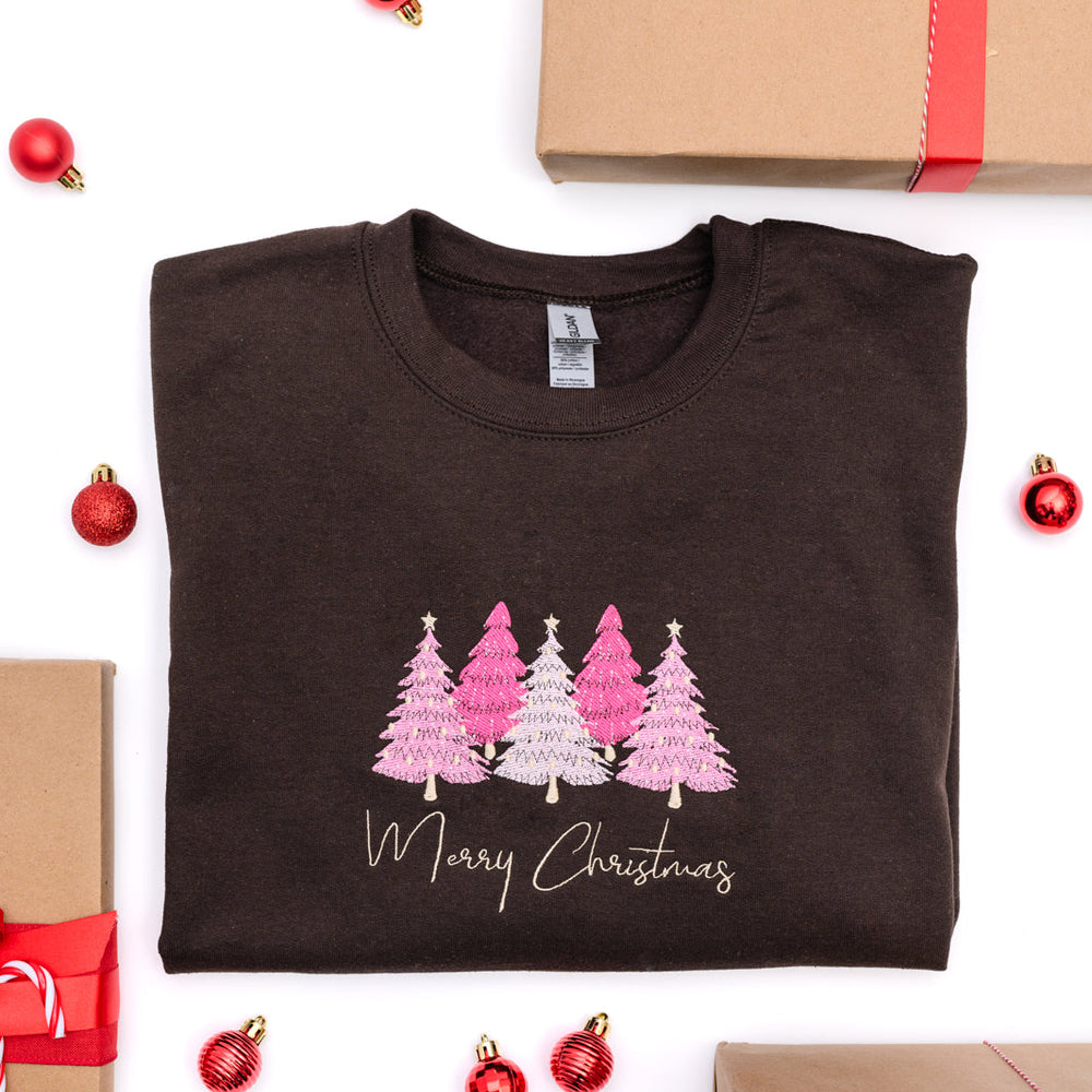 PREORDER: Merry Trees Embroidered Sweatshirt