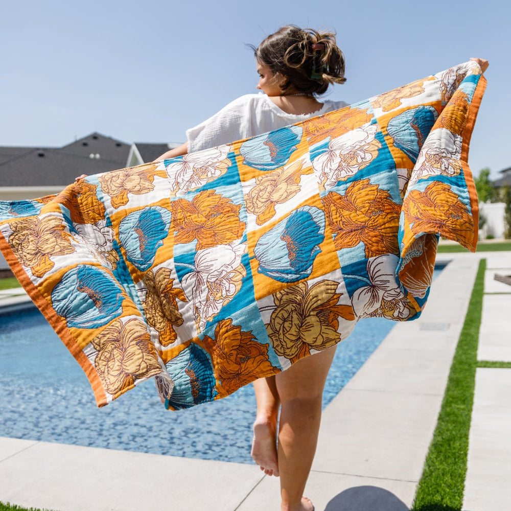 
                      
                        Luxury Beach Towel in Block Floral
                      
                    