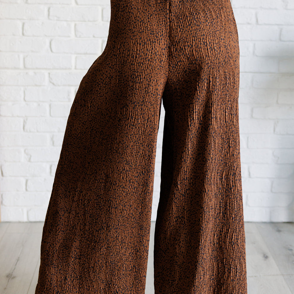 
                      
                        Harmony High Rise Wide Leg Pants in Brown
                      
                    