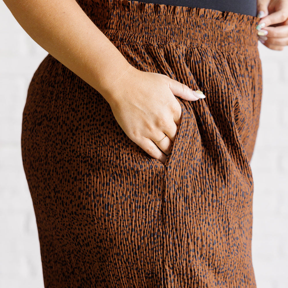 
                      
                        Harmony High Rise Wide Leg Pants in Brown
                      
                    