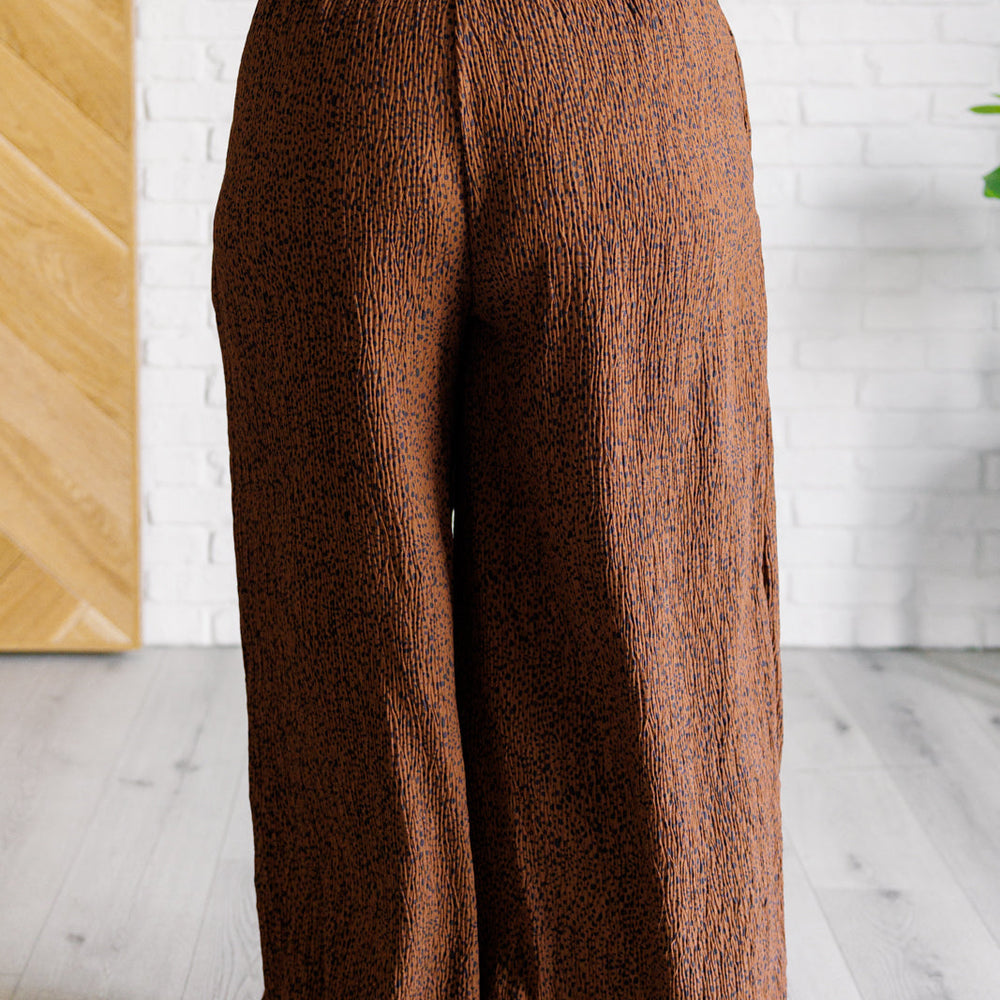 
                      
                        Harmony High Rise Wide Leg Pants in Brown
                      
                    