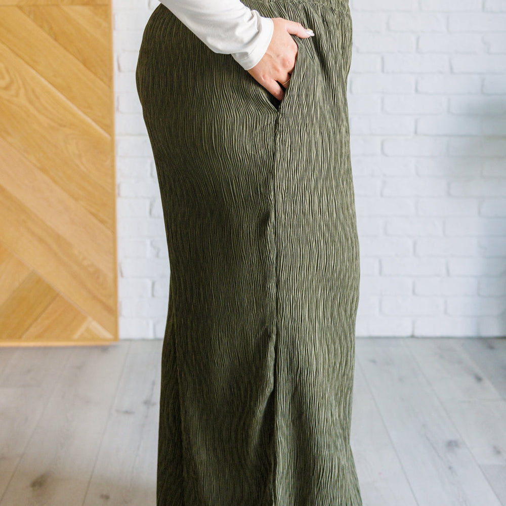 
                      
                        Harmony High Rise Wide Pants in Olive
                      
                    