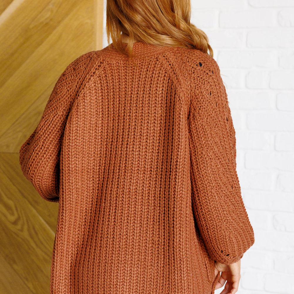 
                      
                        Maybe Monday Cardigan in Chestnut
                      
                    