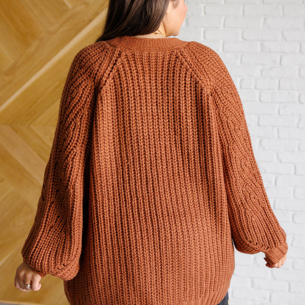 
                      
                        Maybe Monday Cardigan in Chestnut
                      
                    