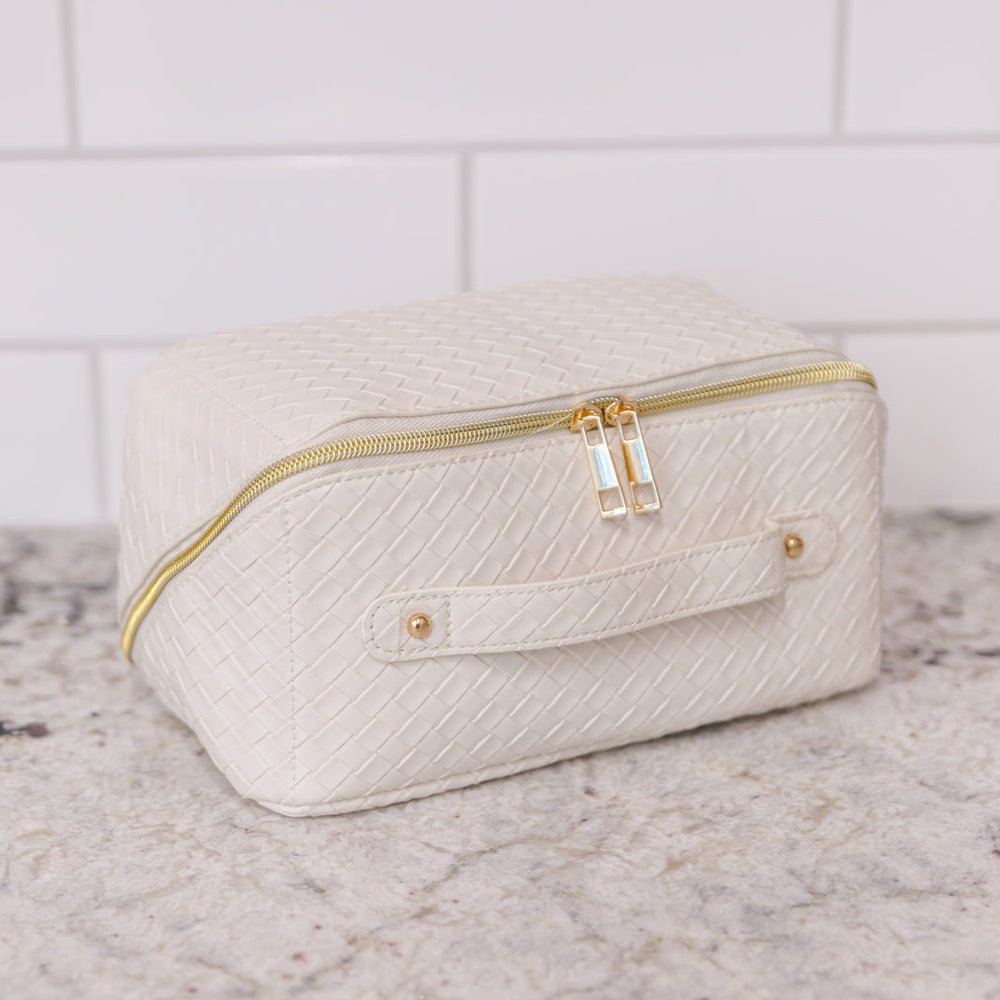 New Dawn Large Capacity Cosmetic Bag in White