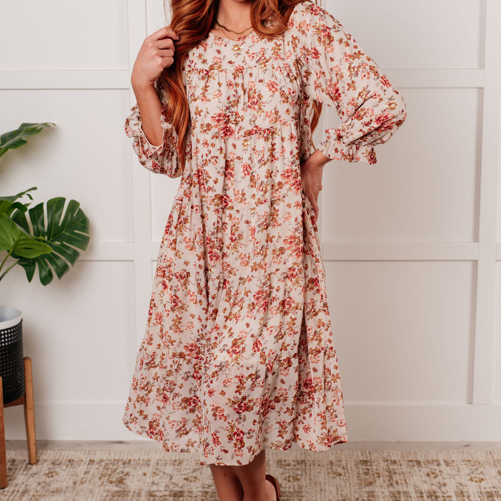 Next to You Balloon Sleeve Floral Dress