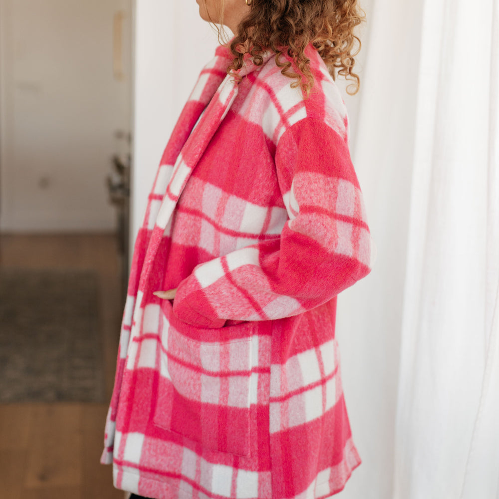 
                      
                        Passion in Plaid Coat in Pink
                      
                    