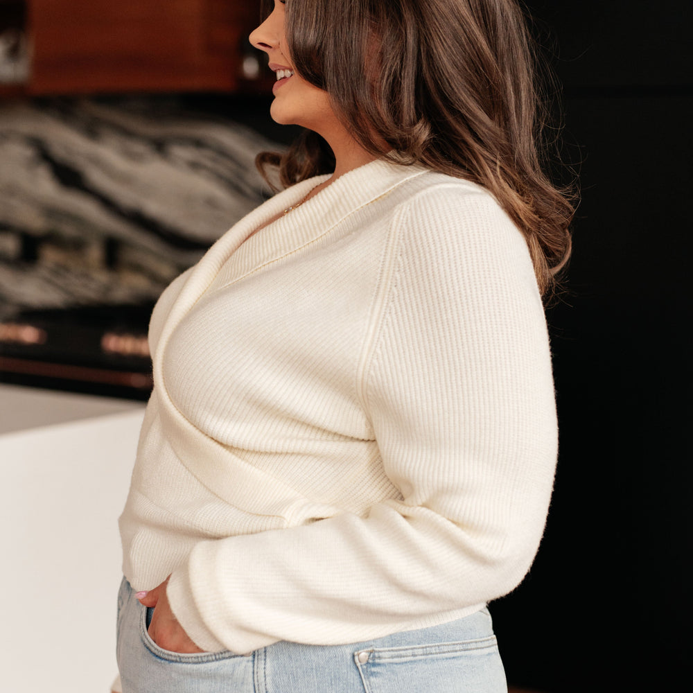 
                      
                        Requisite Request Surplice Crop Sweater
                      
                    