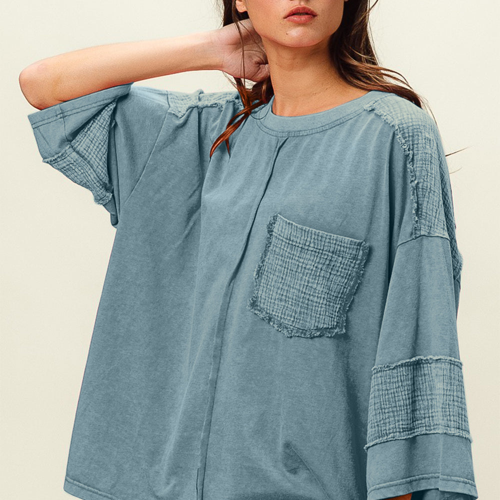 
                      
                        High-Low Washed T-Shirt
                      
                    