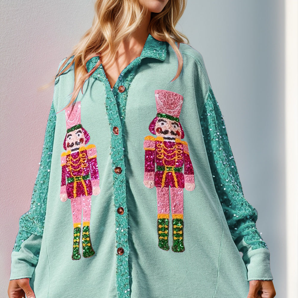 
                      
                        Sequin Nutcracker Button Up Shirt
                      
                    