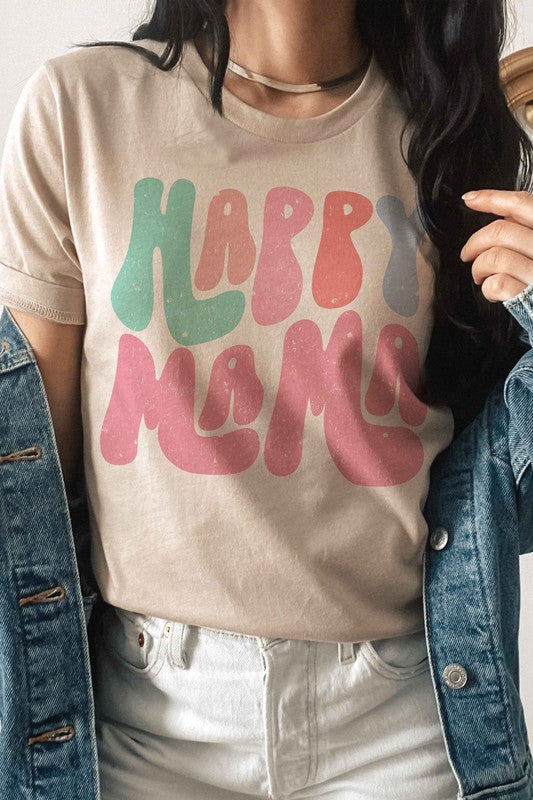 
                      
                        HAPPY MAMA Graphic Tee
                      
                    