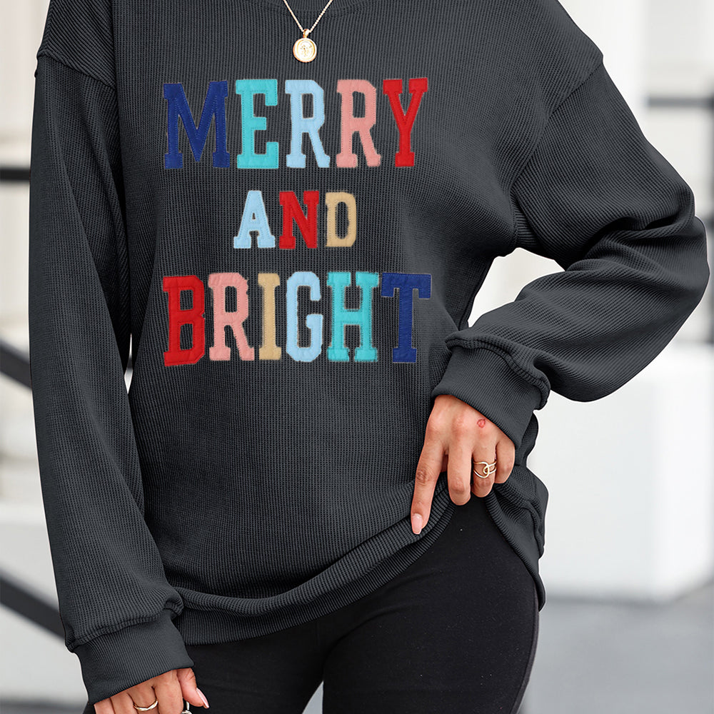 
                      
                        MERRY AND BRIGHT Graphic Sweatshirt
                      
                    