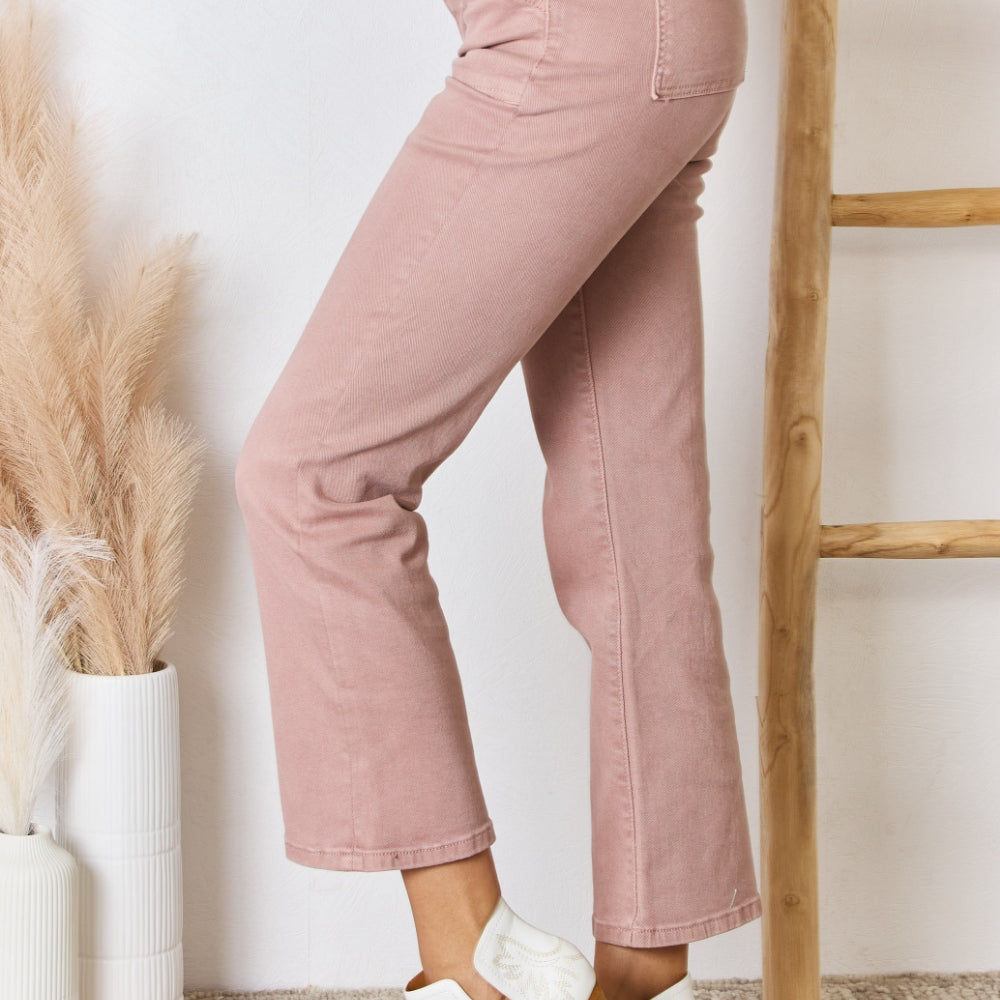 
                      
                        RISEN High Rise Ankle Flare Jeans
                      
                    