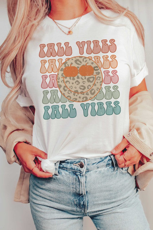 
                      
                        FALL VIBES LEOPARD HAPPY FACE Graphic Tee
                      
                    