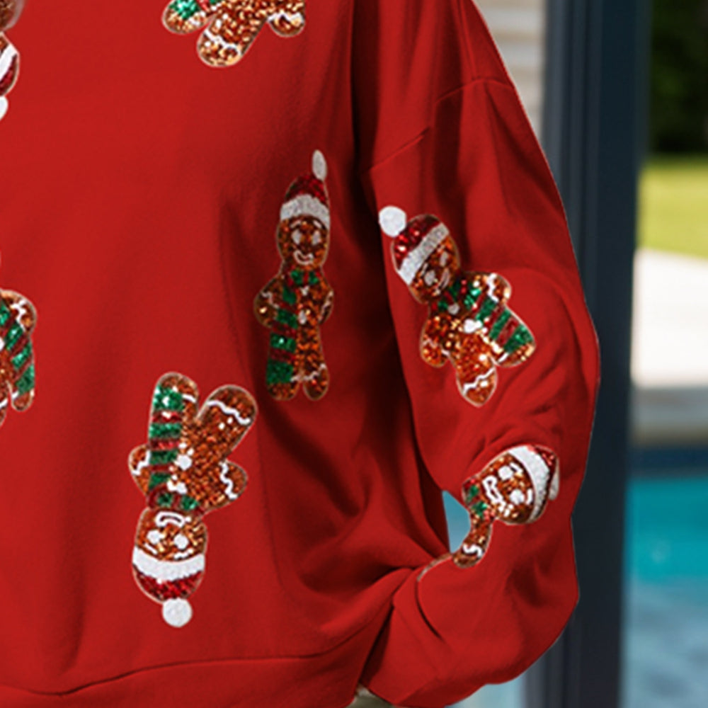 
                      
                        Sequin Gingerbread Man Long Sleeve Sweatshirt
                      
                    