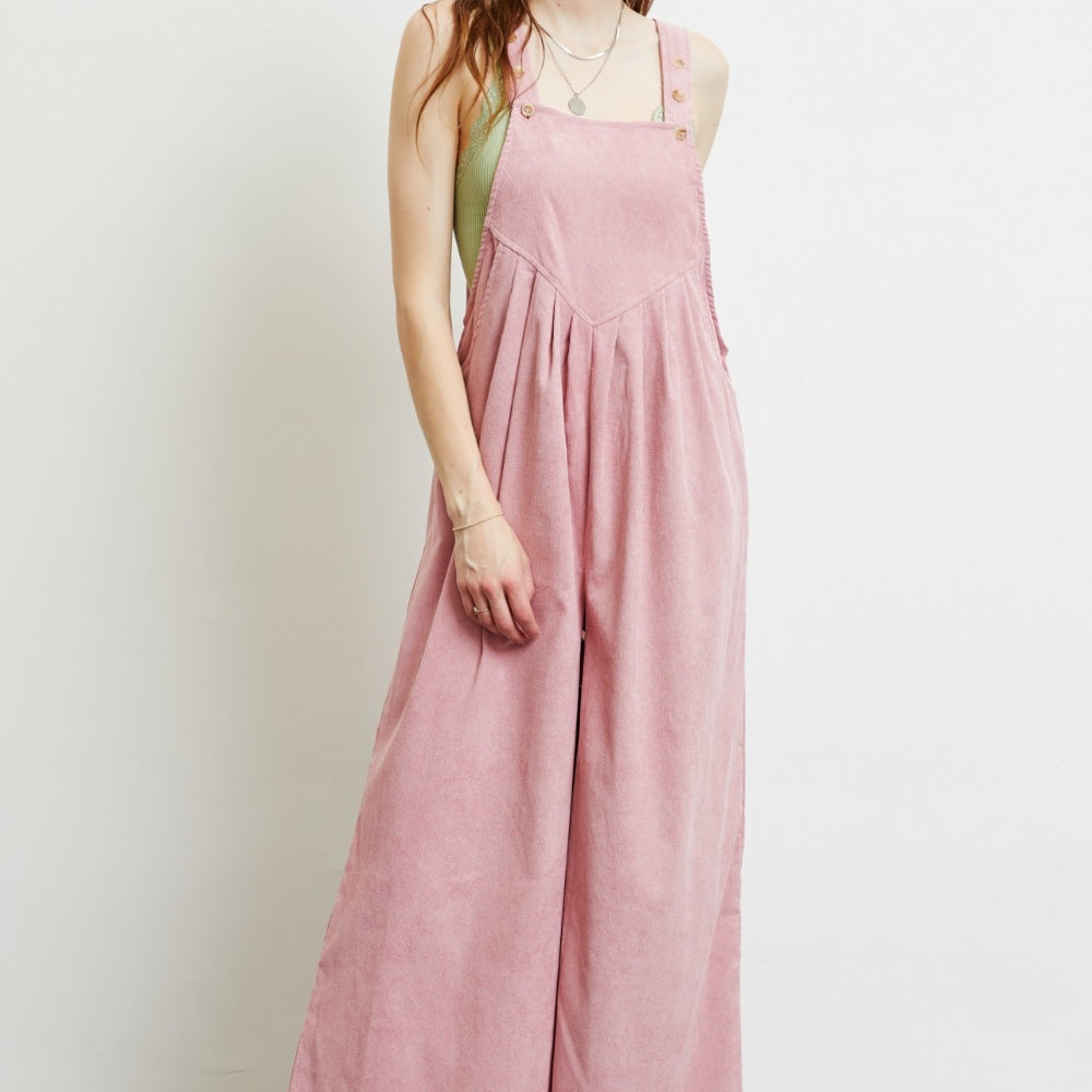 
                      
                        Corduroy Sleeveless Wide-Leg Overall
                      
                    