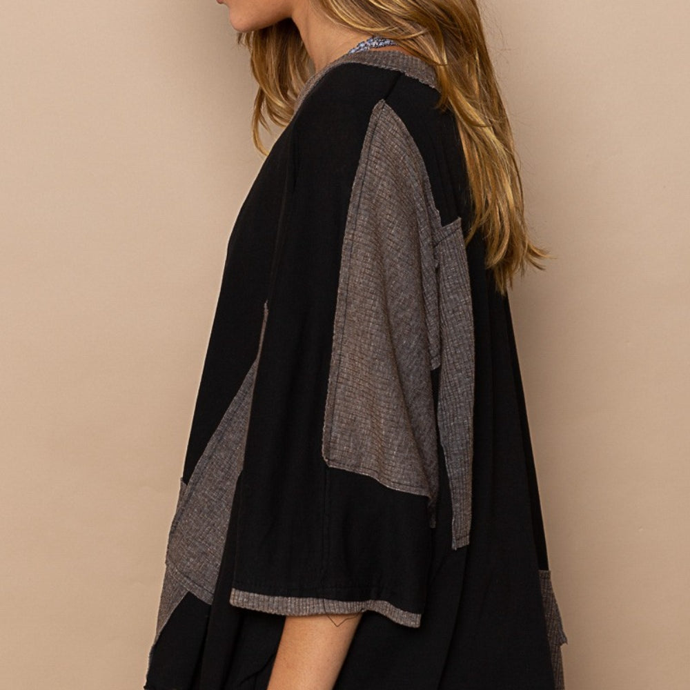 
                      
                        Frayed Edge Patchwork Oversized T-Shirt
                      
                    