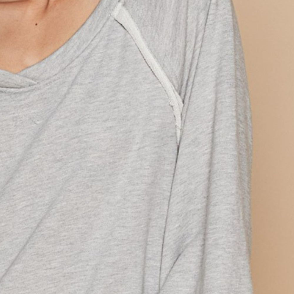 
                      
                        Back Cross Strap Detail Balloon Sleeve Sweatshirt
                      
                    