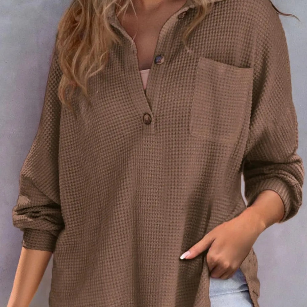 
                      
                        Half Button Long Sleeve Sweatshirt
                      
                    