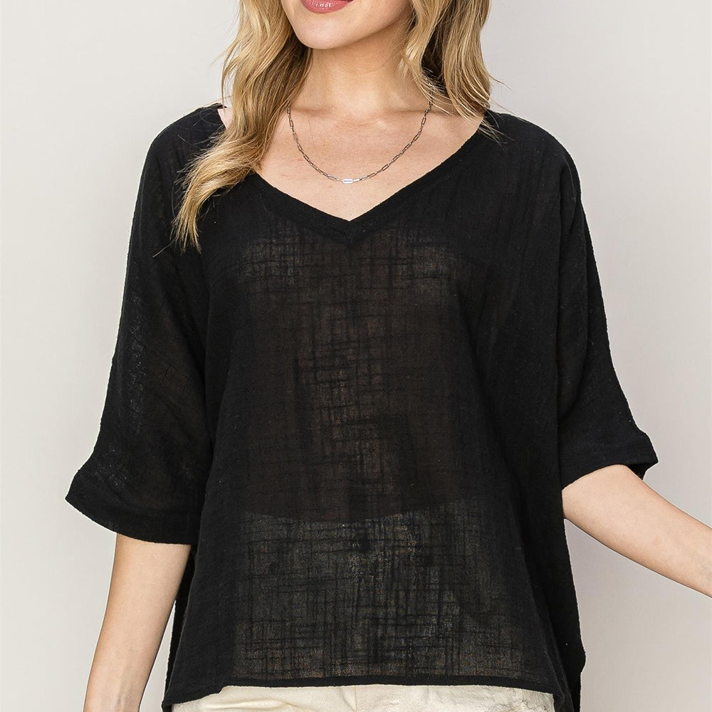 HYFVE V-Neck High-Low T-Shirt