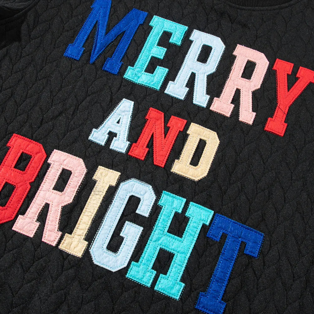 
                      
                        MERRY AND BRIGHT Cable Knit Pullover Sweatshirt
                      
                    