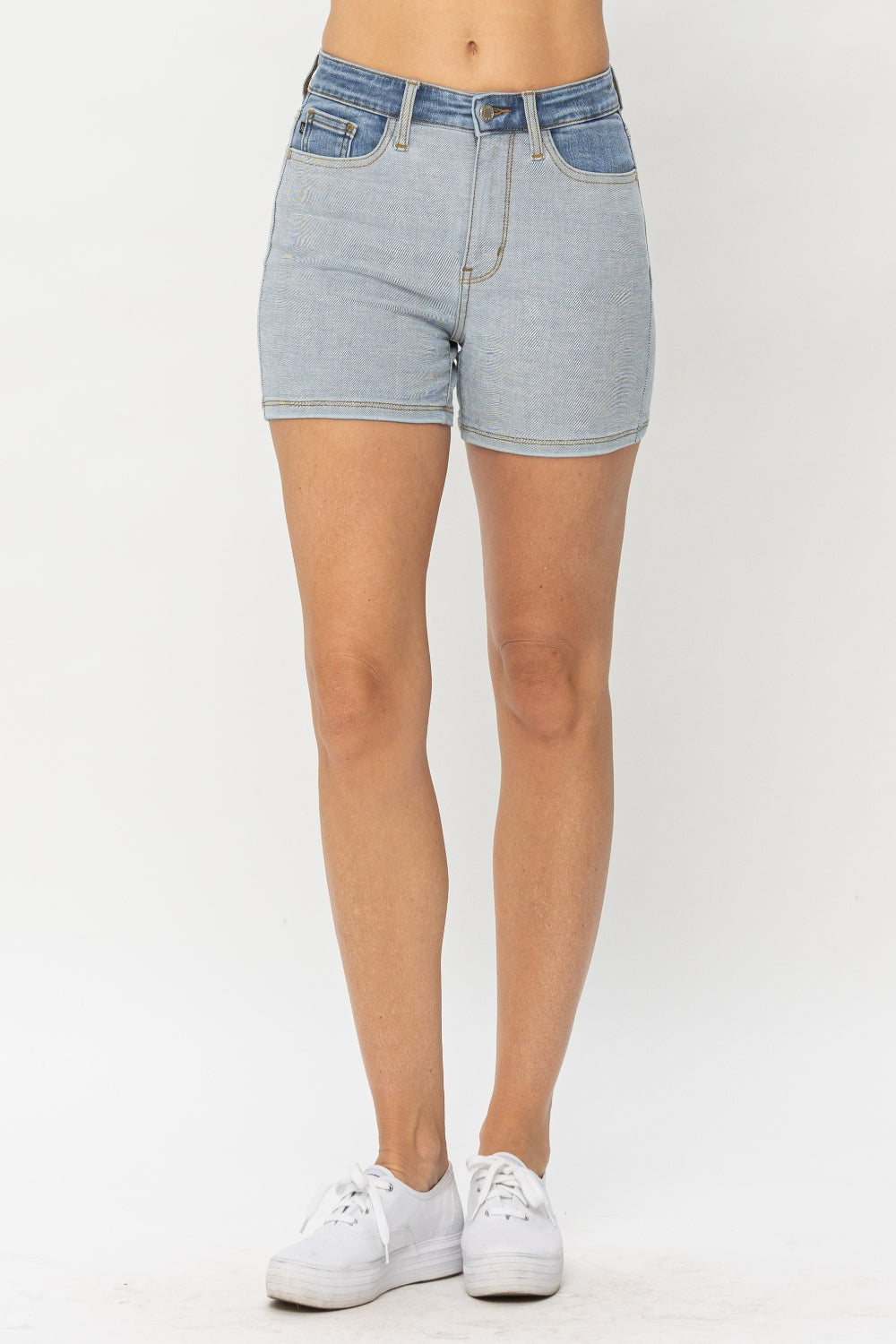 Judy Blue Color Block Denim Shorts