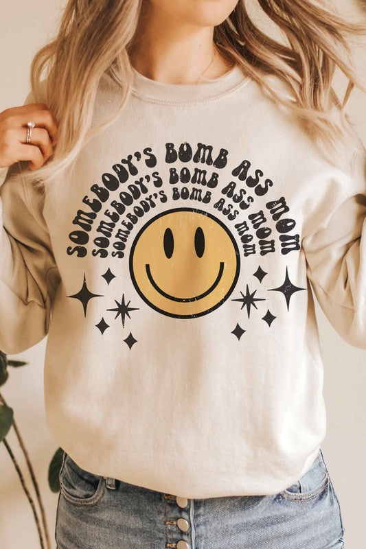 SOMEBODYS BOMB ASS MOM Graphic Sweatshirt