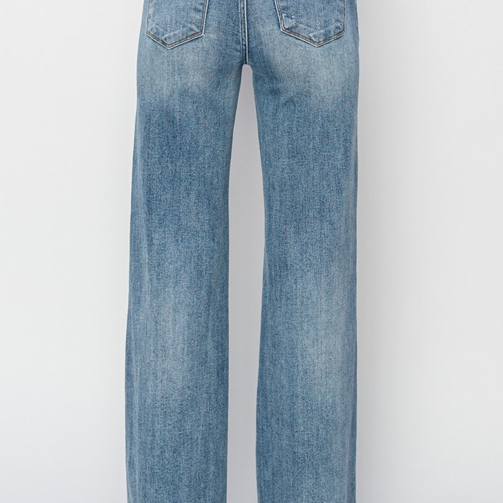 
                      
                        RISEN High Waist Distressed Wide Leg Jeans
                      
                    