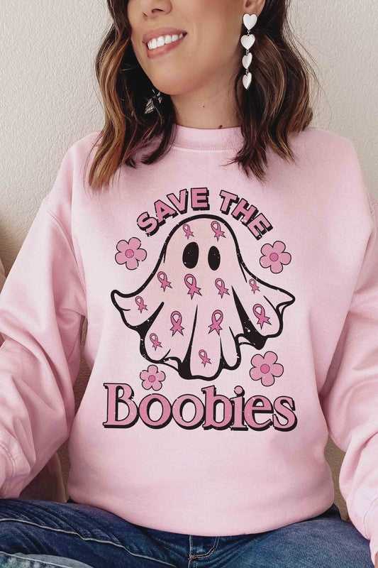 
                      
                        SAVE THE BOOBIES Graphic Sweatshirt
                      
                    