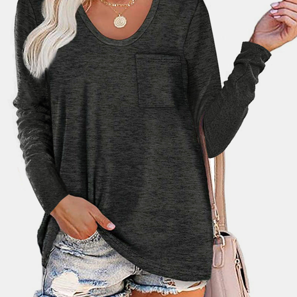 
                      
                        Round Neck Long Sleeve T-Shirt
                      
                    