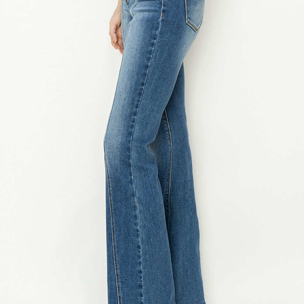 
                      
                        RISEN High Rise Front Seam Detailed Flare Jeans
                      
                    