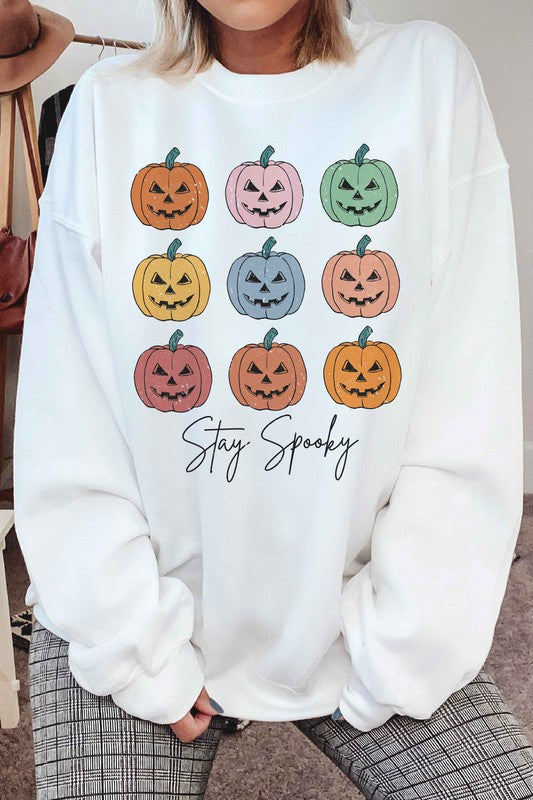 STAY SPOOKY MULTI PUMPKINS Graphic Sweatshirt