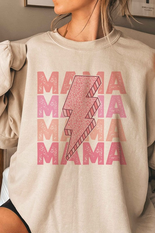 
                      
                        RETRO LIGHTNING MAMA Graphic Sweatshirt
                      
                    